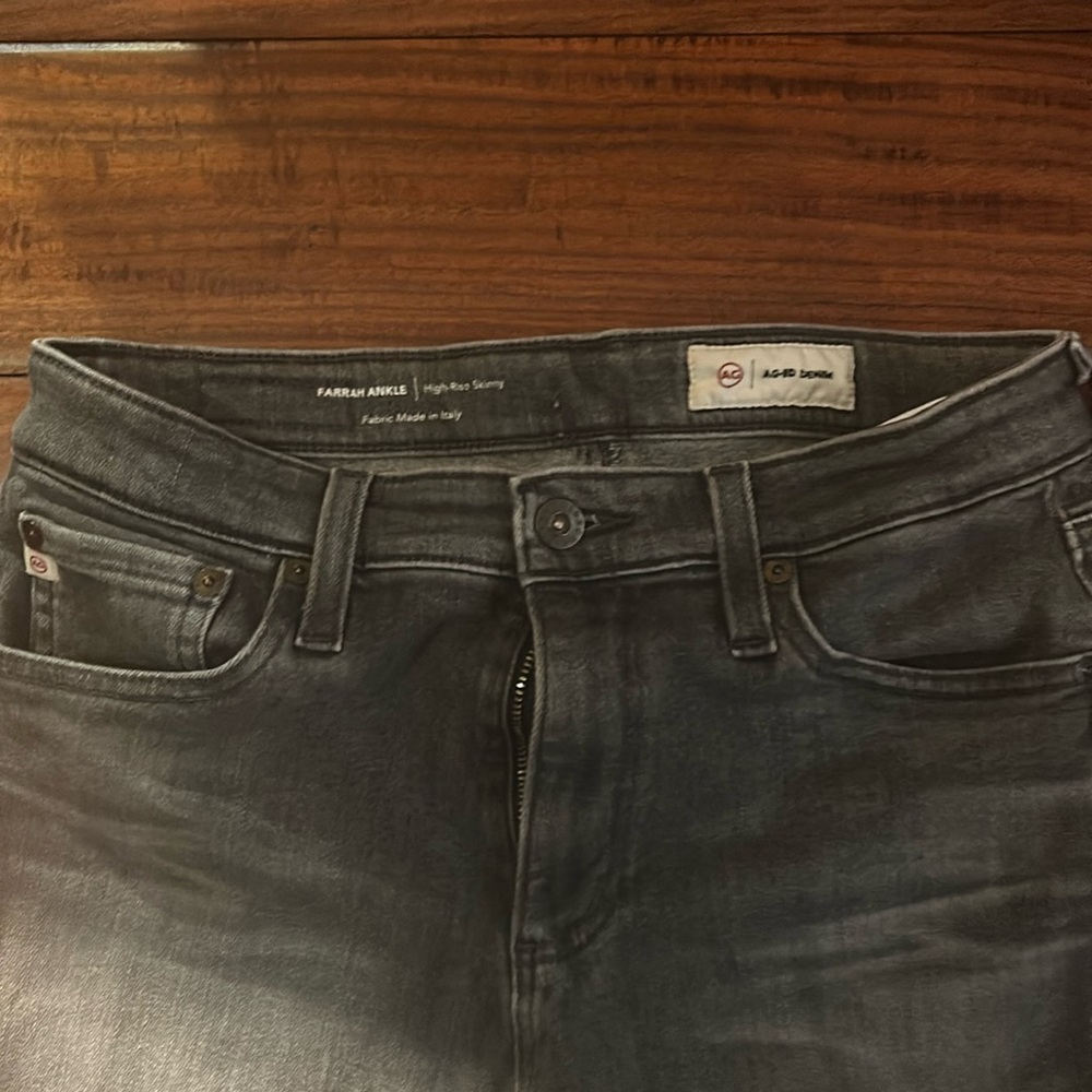 Ag grey women jeans high rise skinny Farrah ankle